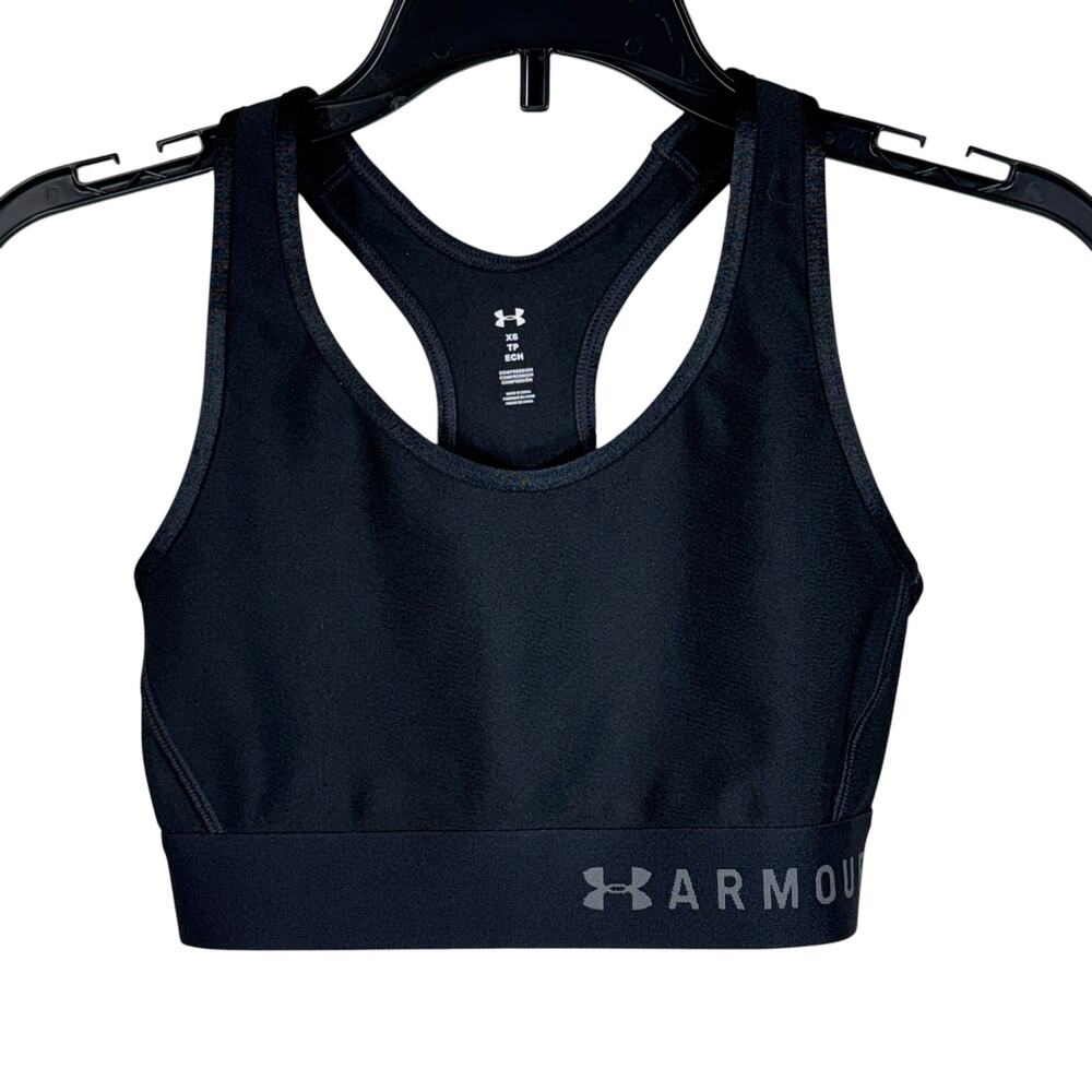 Under Armour X-Small Mid-Impact Sport Bra Pullover Stretch Racerback Compression